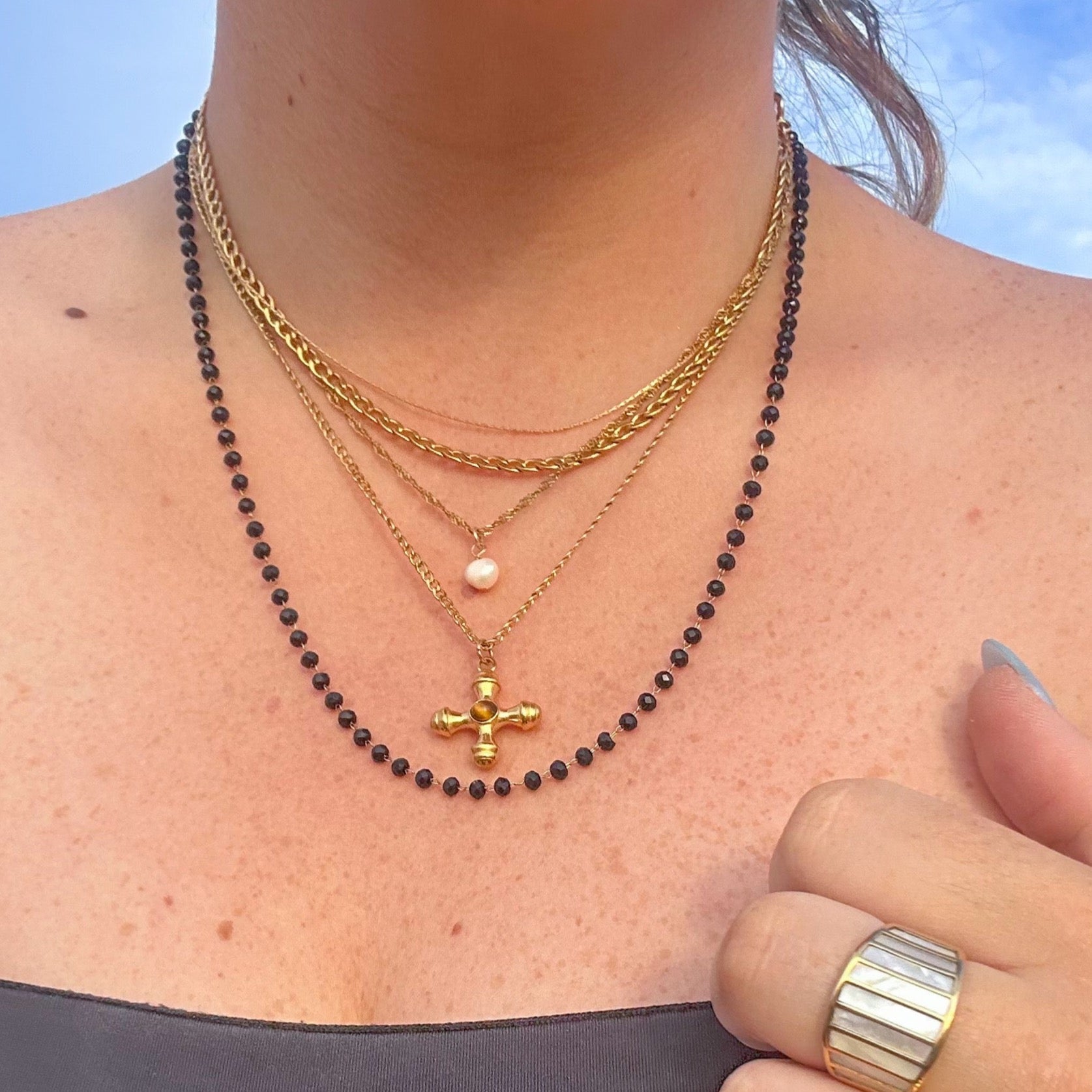 DRIP JEWELRY NECKLACES Mini Tiger Eye Necklace