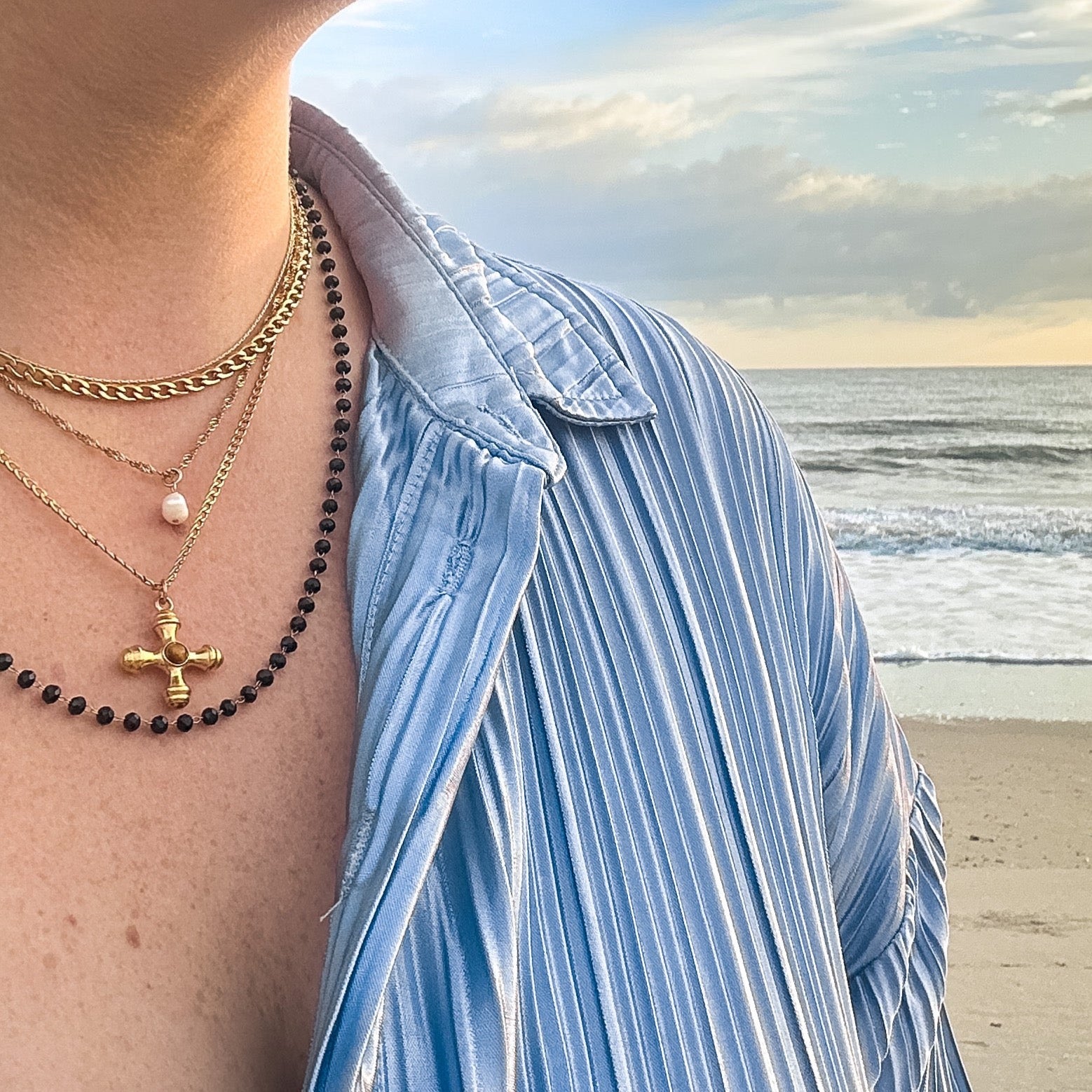 DRIP JEWELRY NECKLACES Mini Tiger Eye Necklace