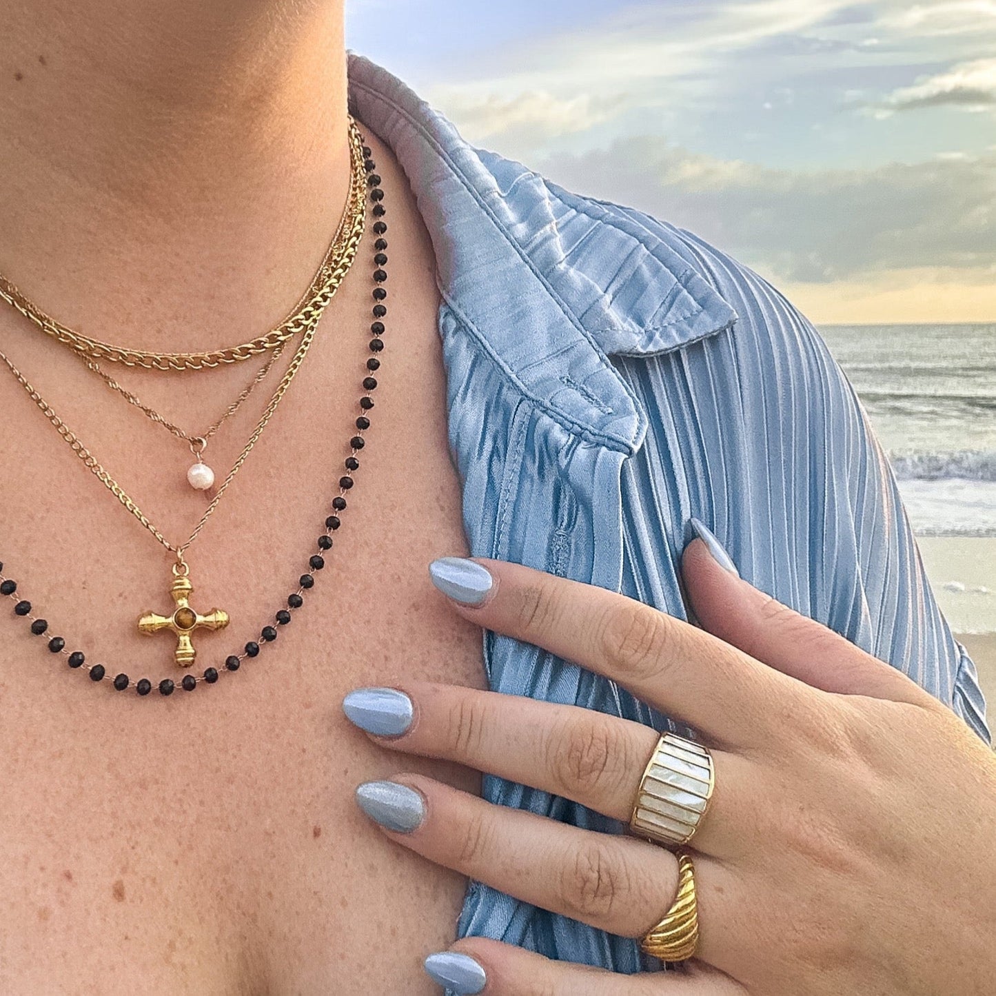 DRIP JEWELRY NECKLACES Mini Tiger Eye Necklace