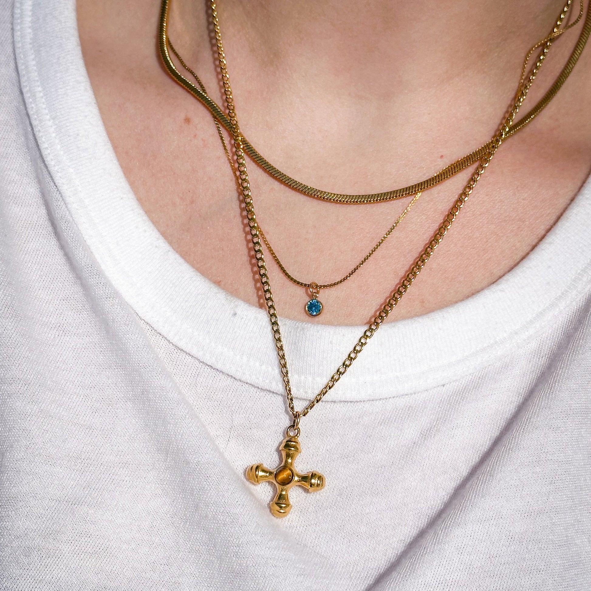 DRIP JEWELRY NECKLACES Mini Tiger Eye Necklace