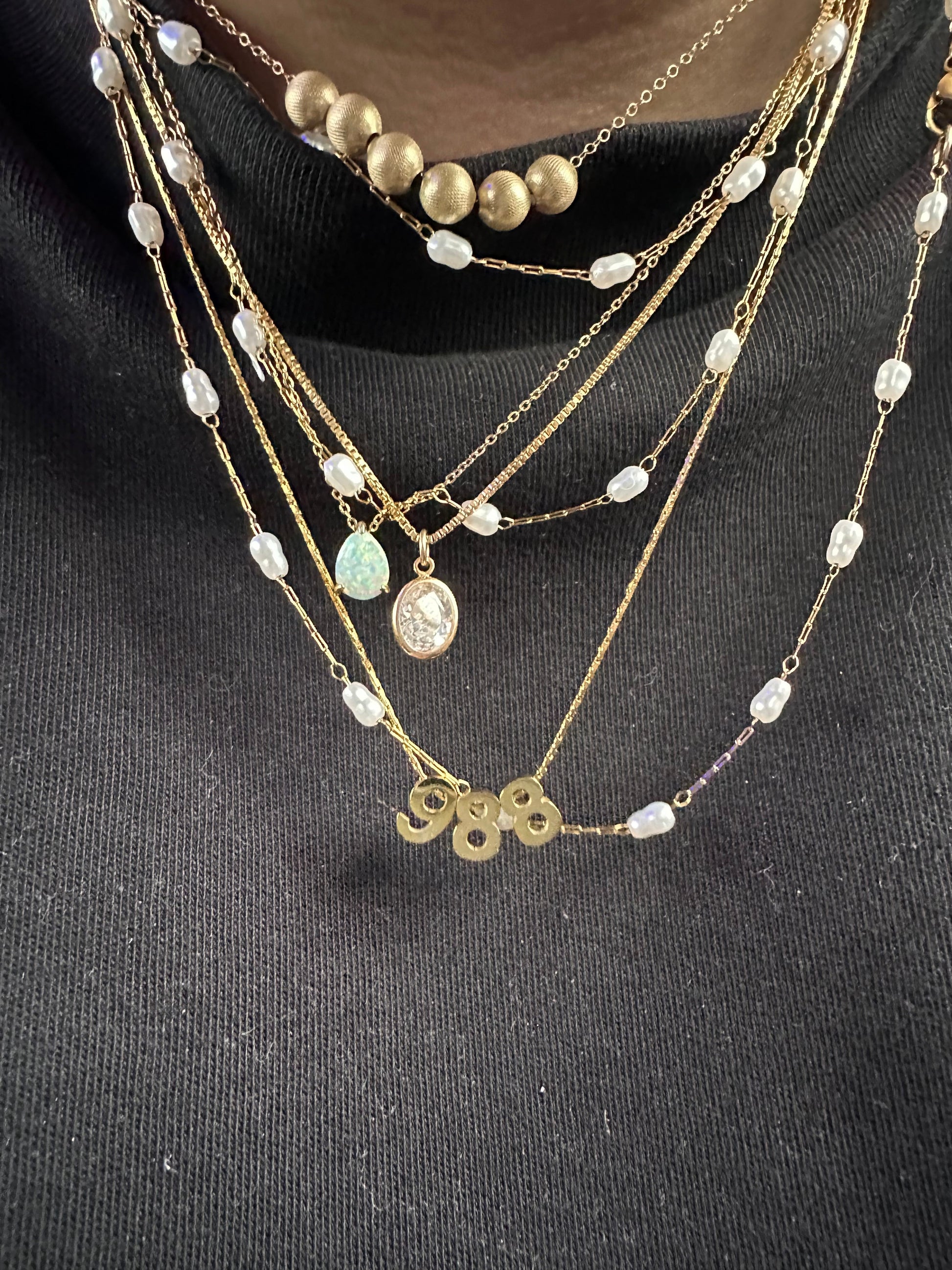 DRIP JEWELRY NECKLACES Opal Drip Necklace