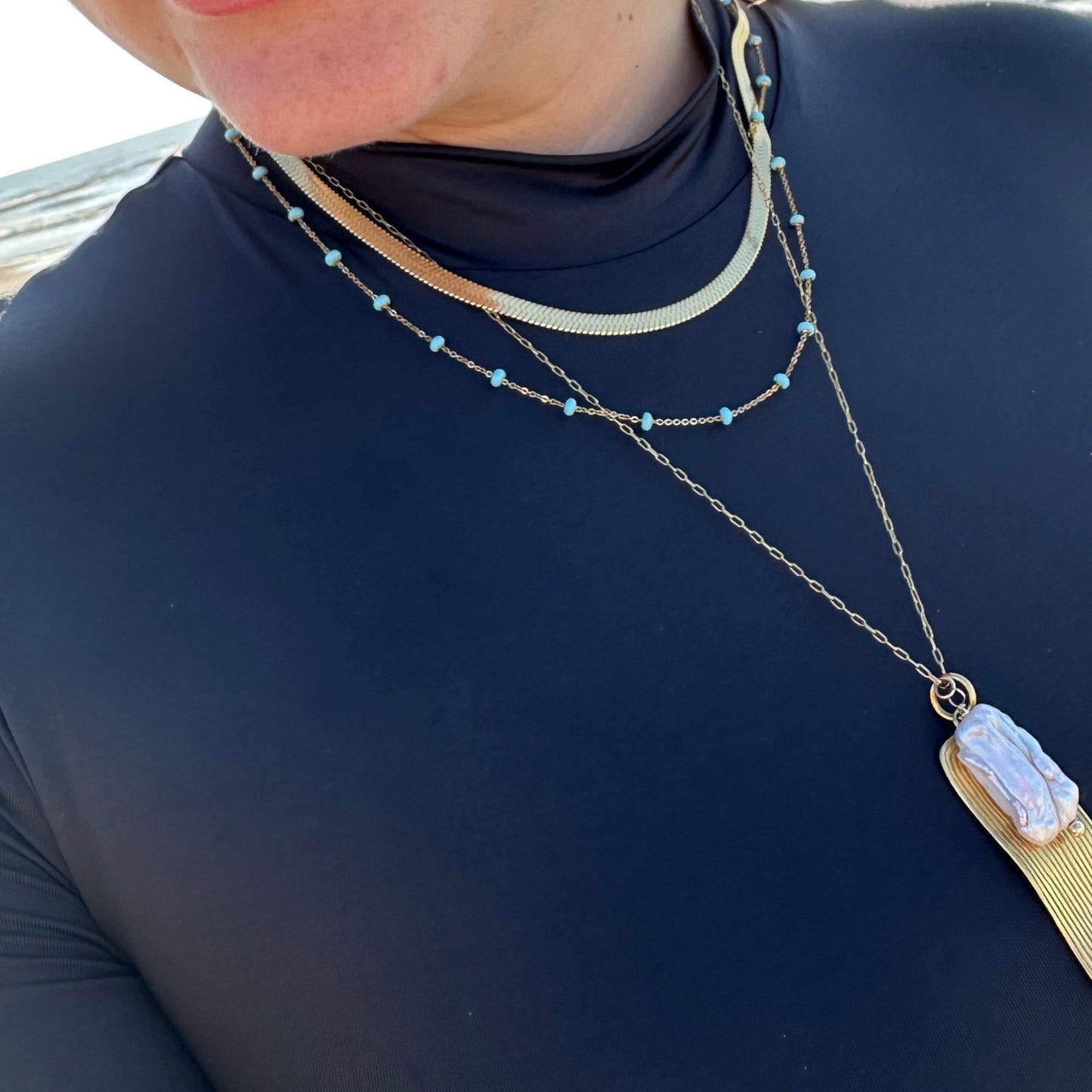 DRIP JEWELRY NECKLACES Turquoise Satellite Necklace