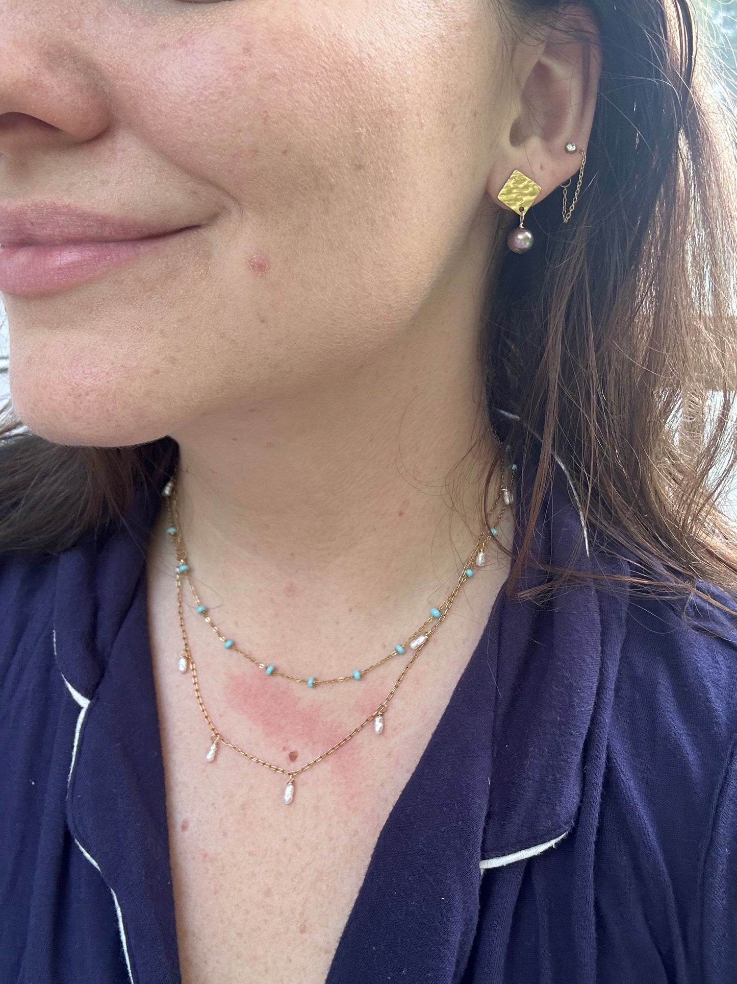 DRIP JEWELRY NECKLACES Turquoise Satellite Necklace