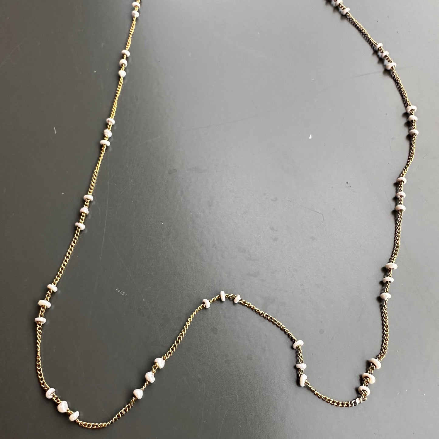 DRIP JEWELRY NECKLACES White Enamel Satellite 2.0