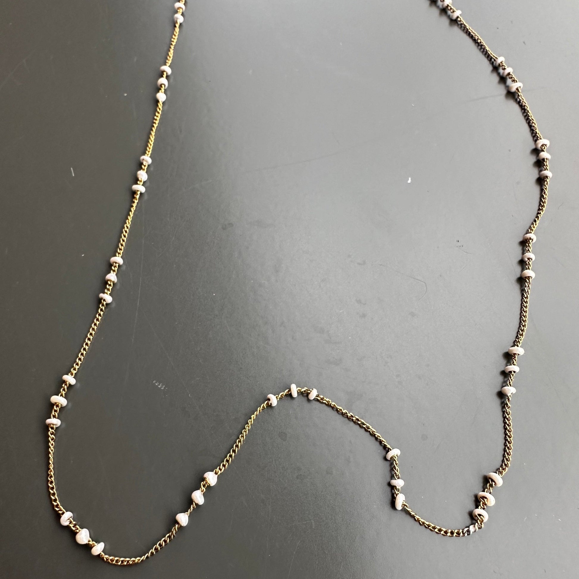 DRIP JEWELRY NECKLACES White Enamel Satellite 2.0