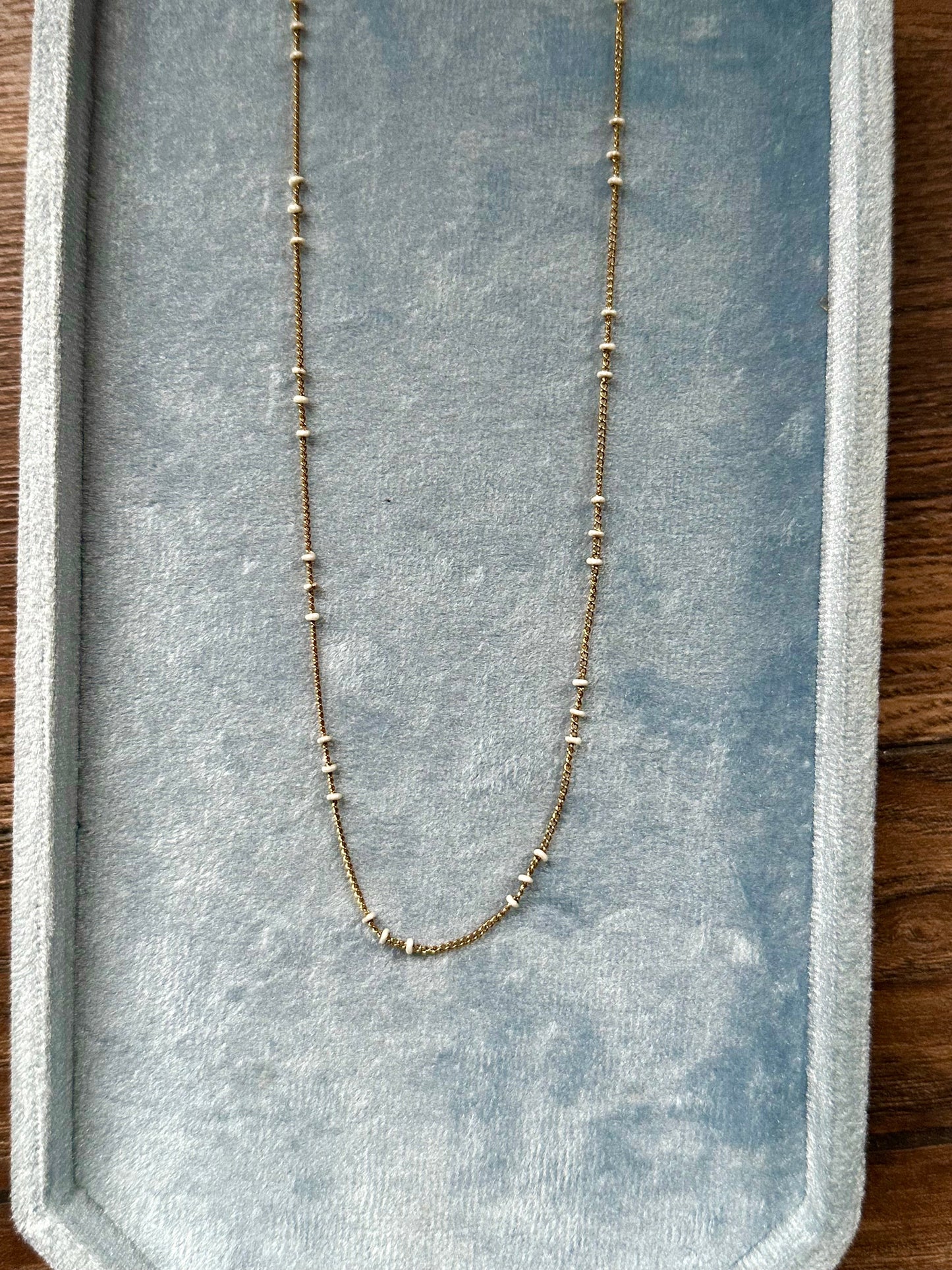 DRIP JEWELRY NECKLACES White Enamel Satellite 2.0