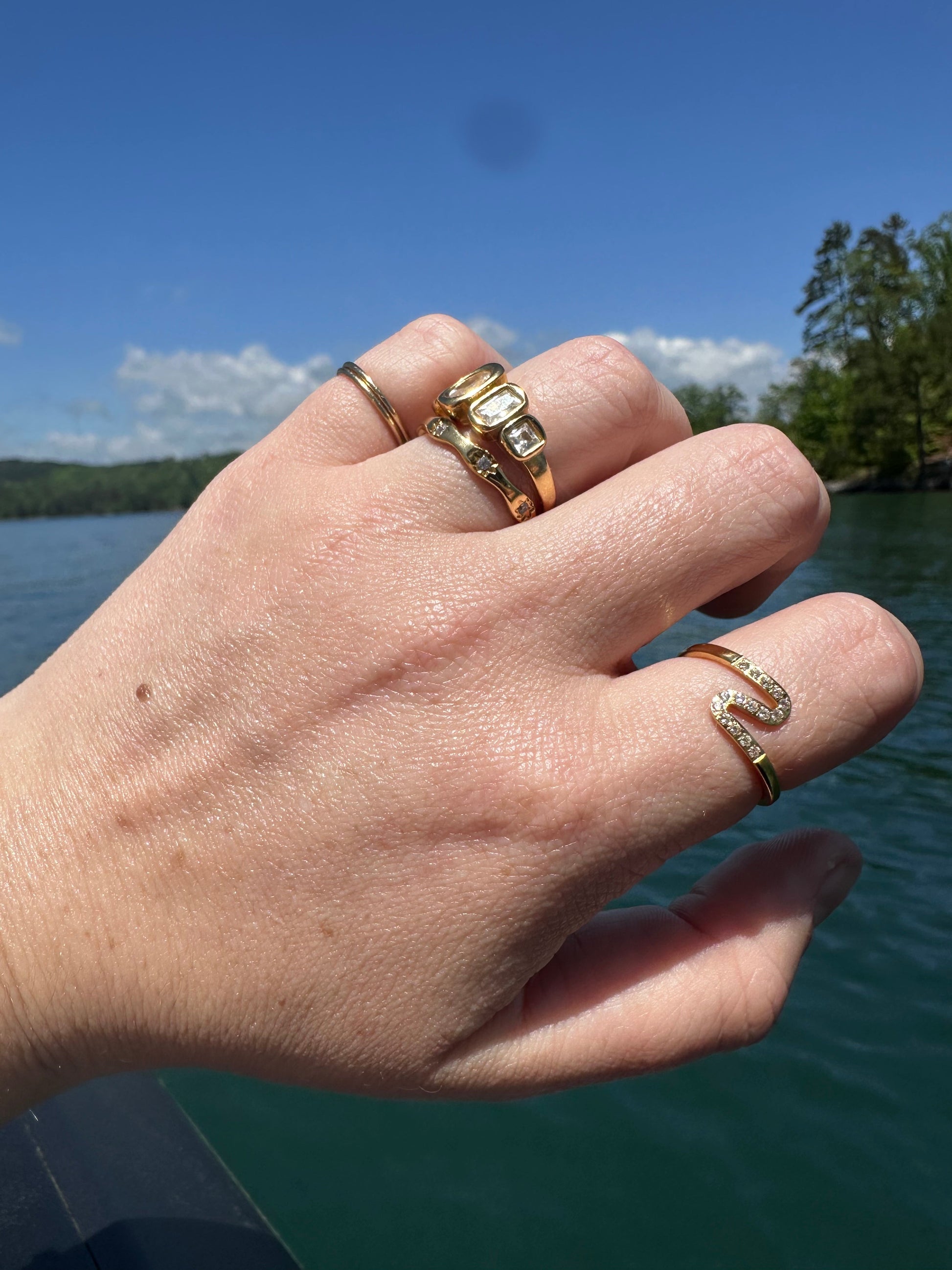 DRIP JEWELRY RINGS 5 Stone Ring