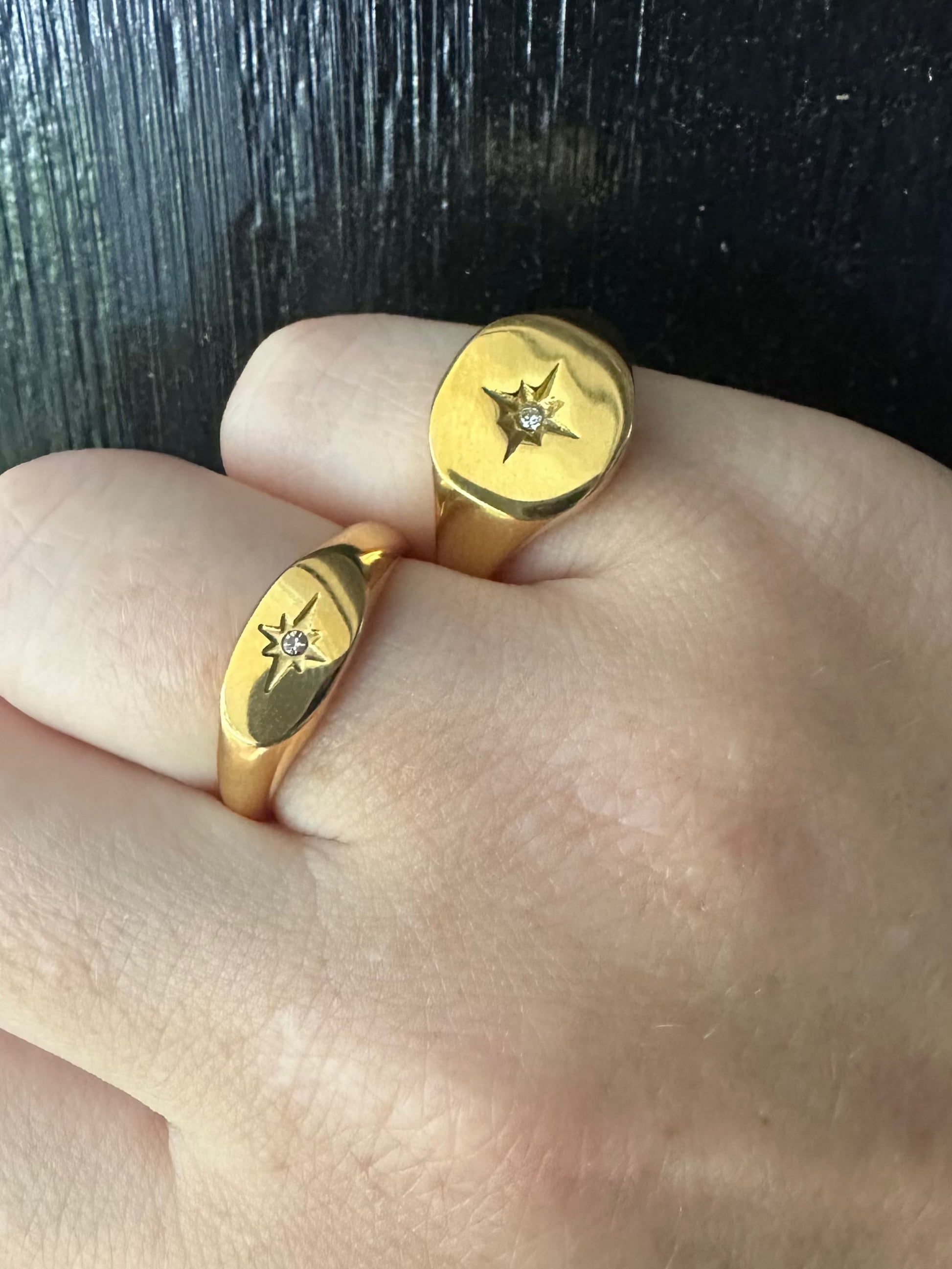 DRIP JEWELRY RINGS Burst Signet Ring (size 6-8)