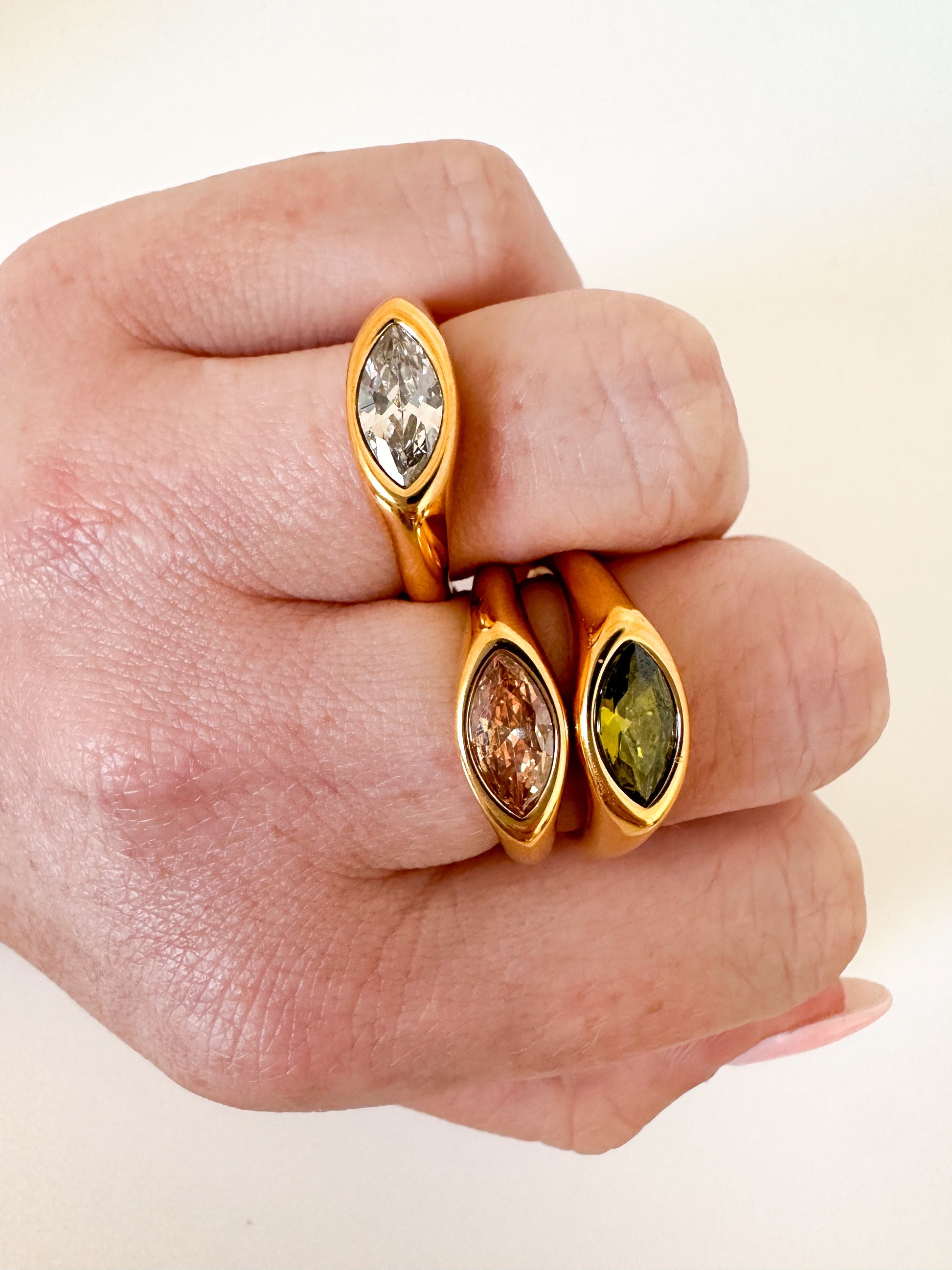 DRIP JEWELRY RINGS Cat Eye Ring- 3 colors (size 5-9)