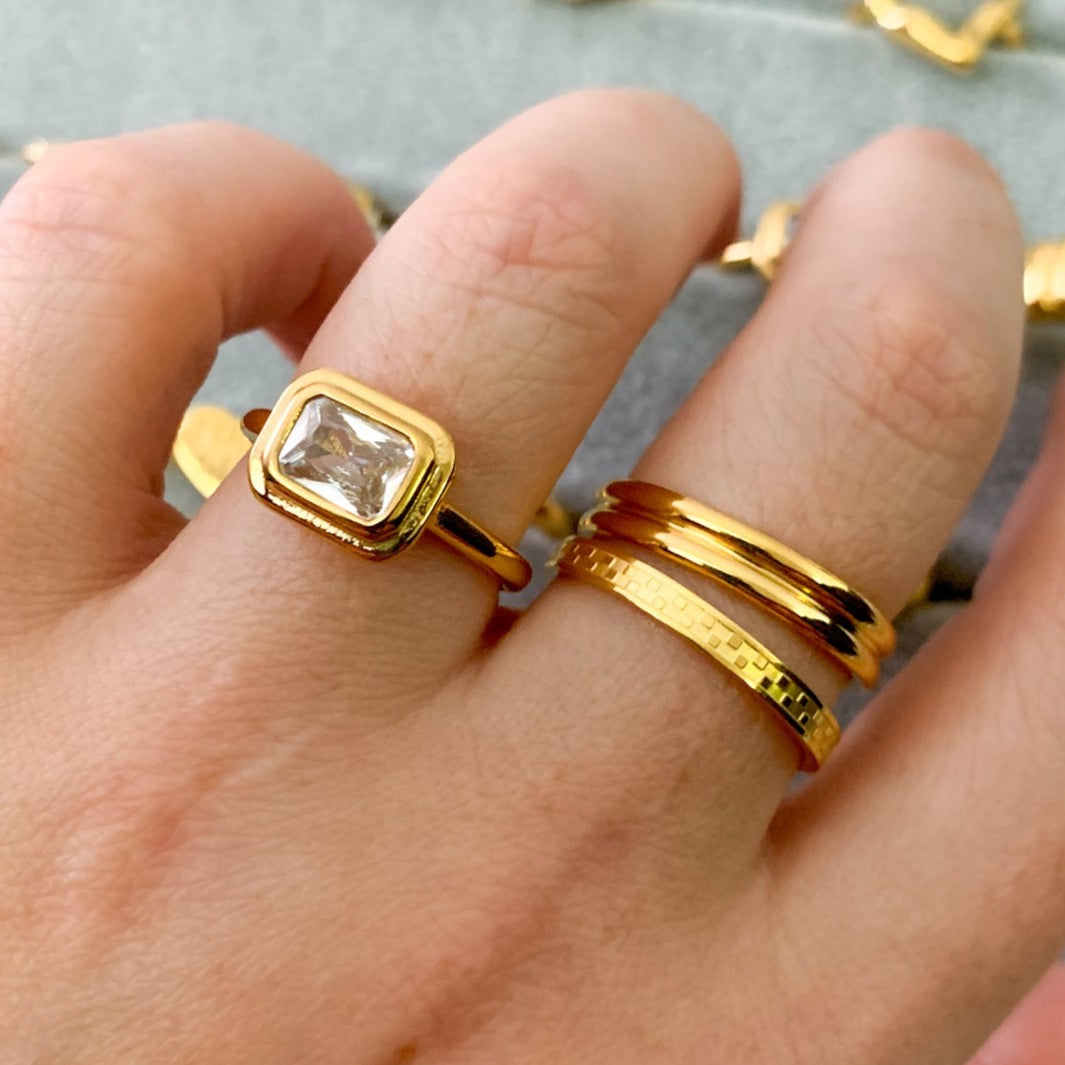 DRIP JEWELRY Rings Checkered Ring (size 5-10)