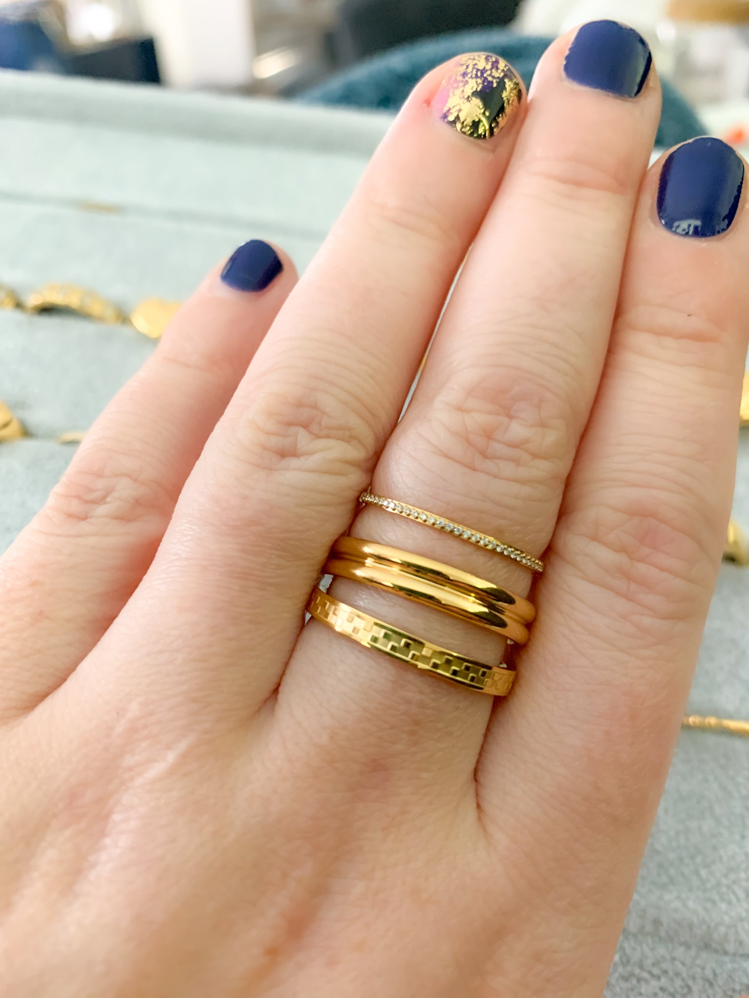 DRIP JEWELRY Rings Checkered Ring (size 5-10)