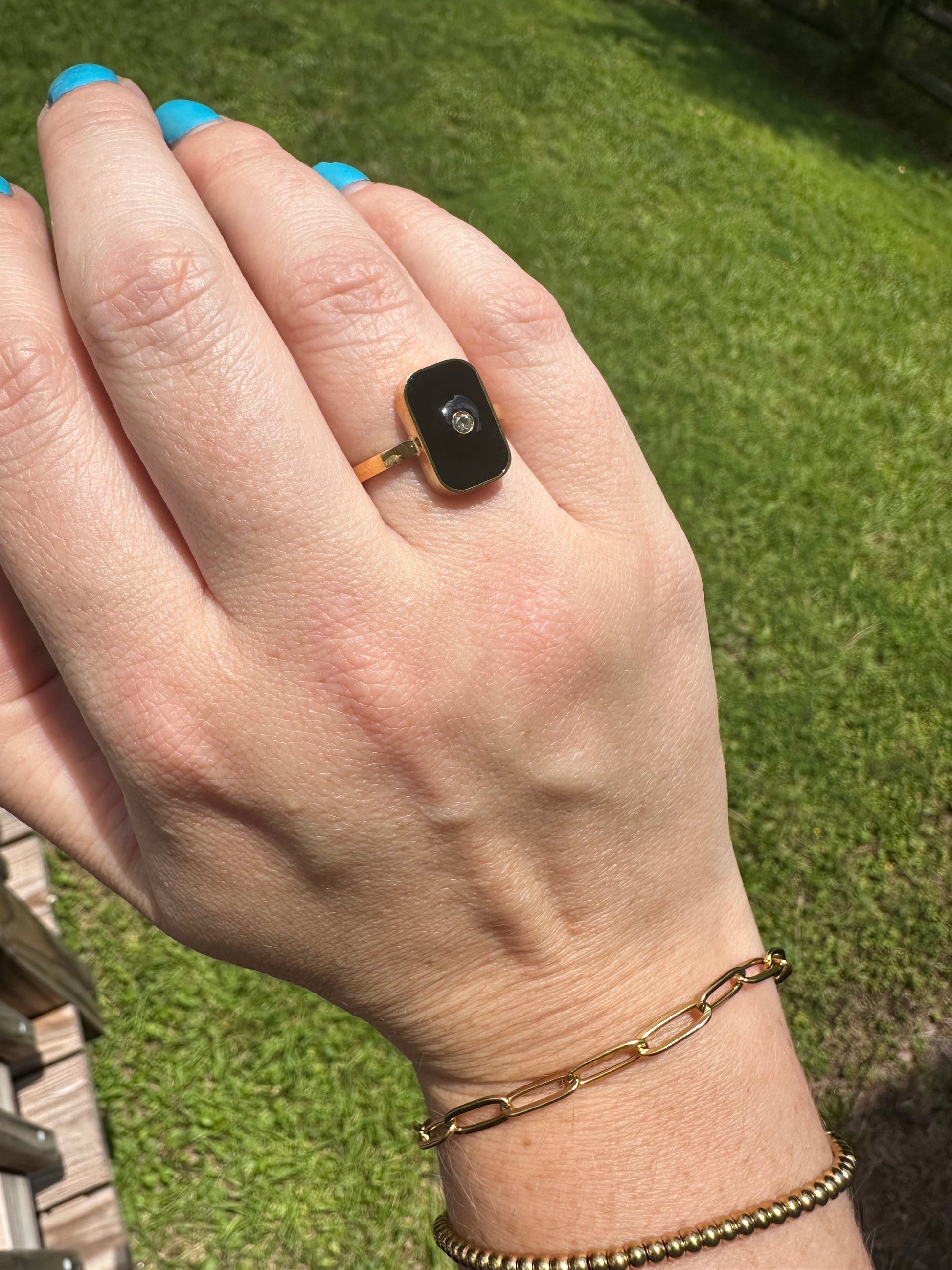DRIP JEWELRY RINGS Onyx Ring (size 5-8)