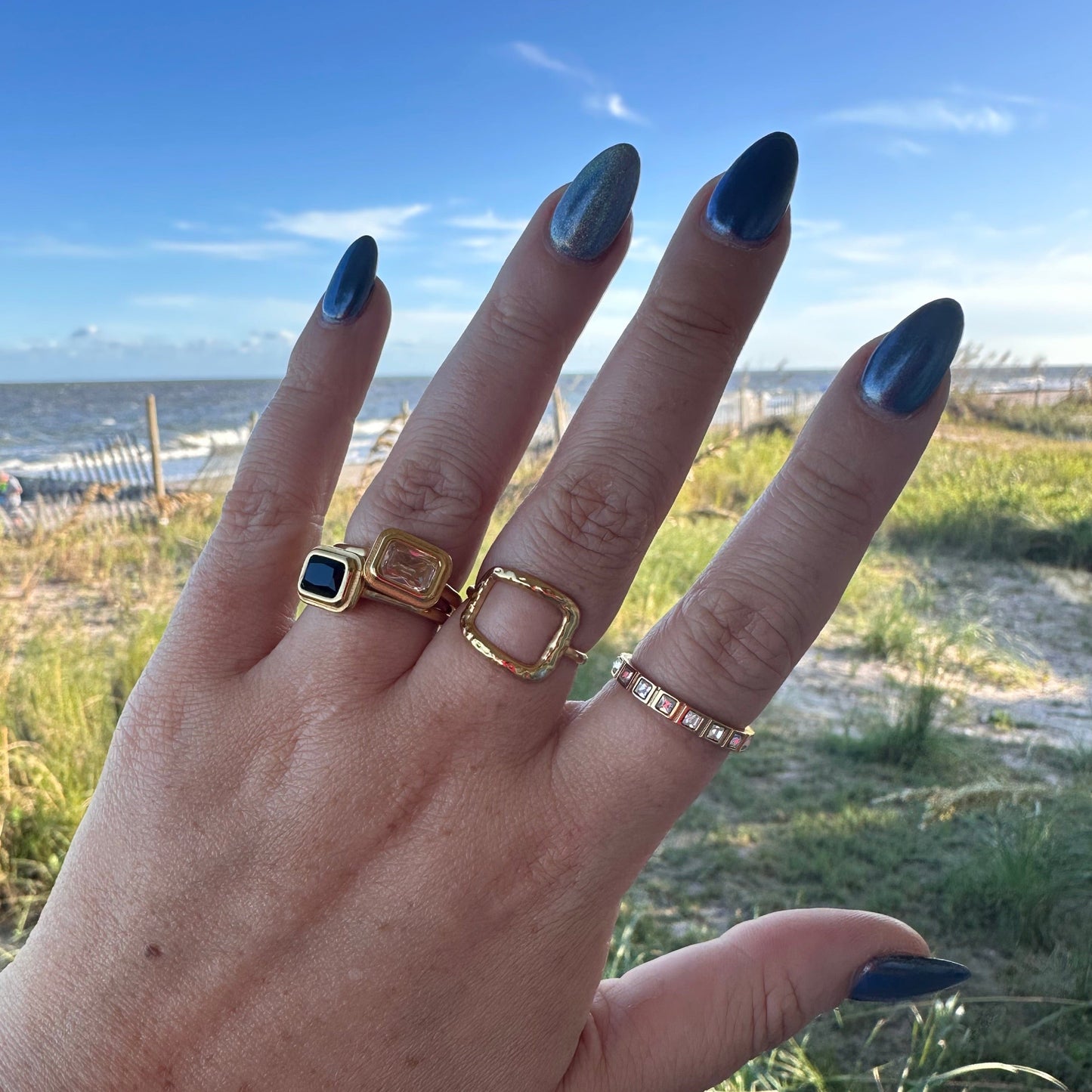 DRIP JEWELRY Rings Open Square Ring