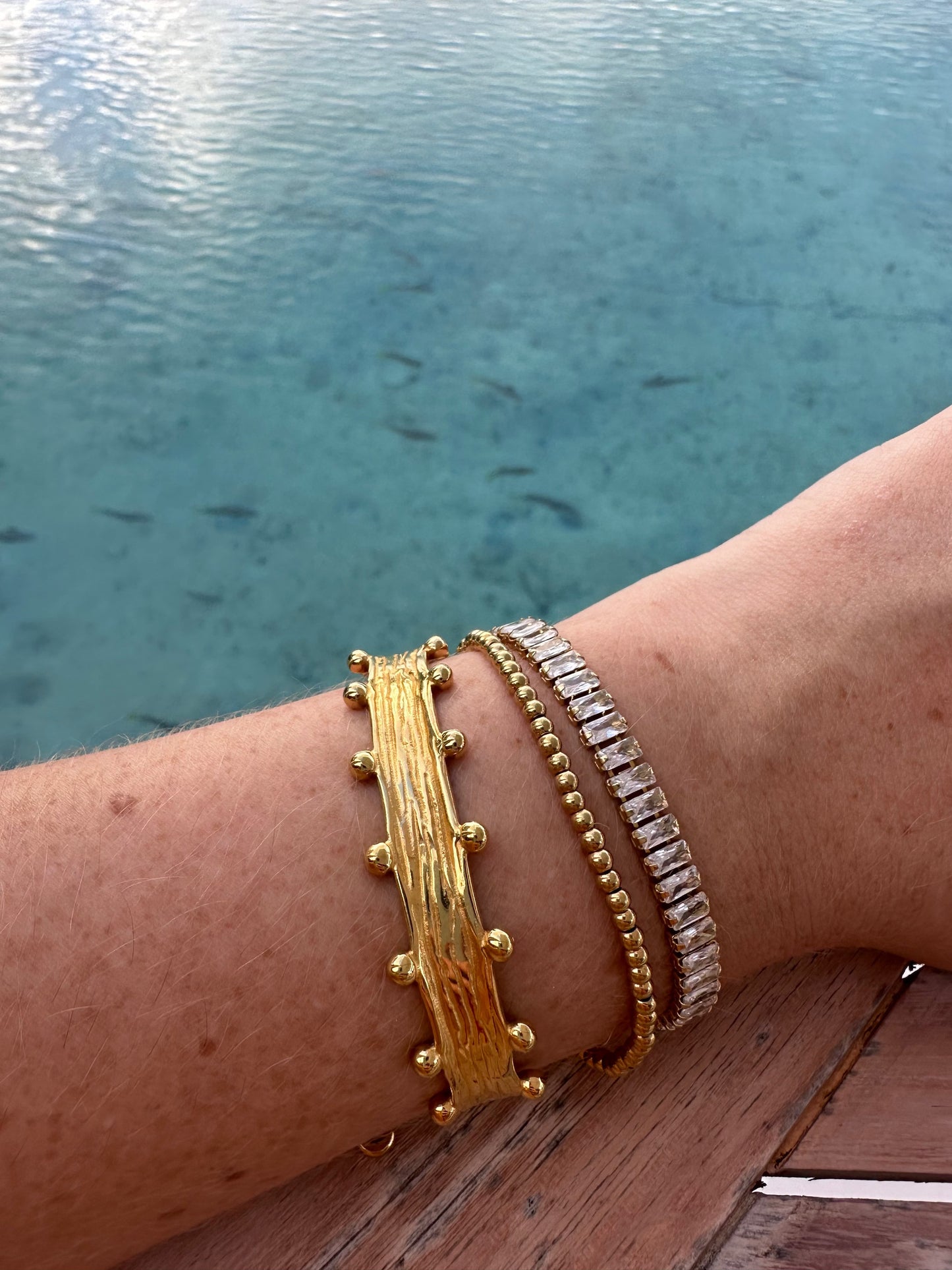 DRIP JEWELRY Tennis Baguette Bracelet (adjustable)