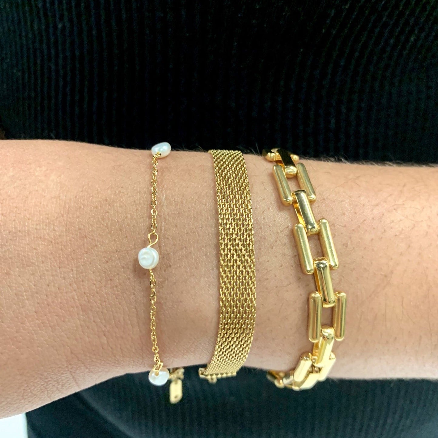 Drip Jewelry Bracelet Pearl Station Bracelet