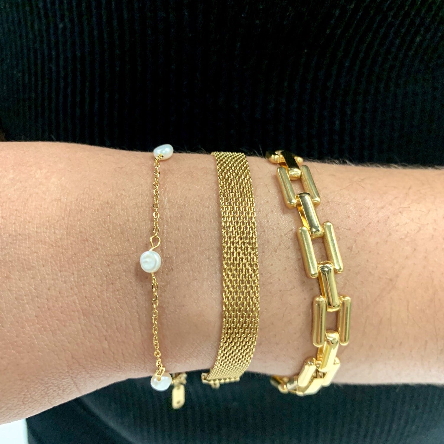 Drip Jewelry Bracelet Pearl Station Bracelet