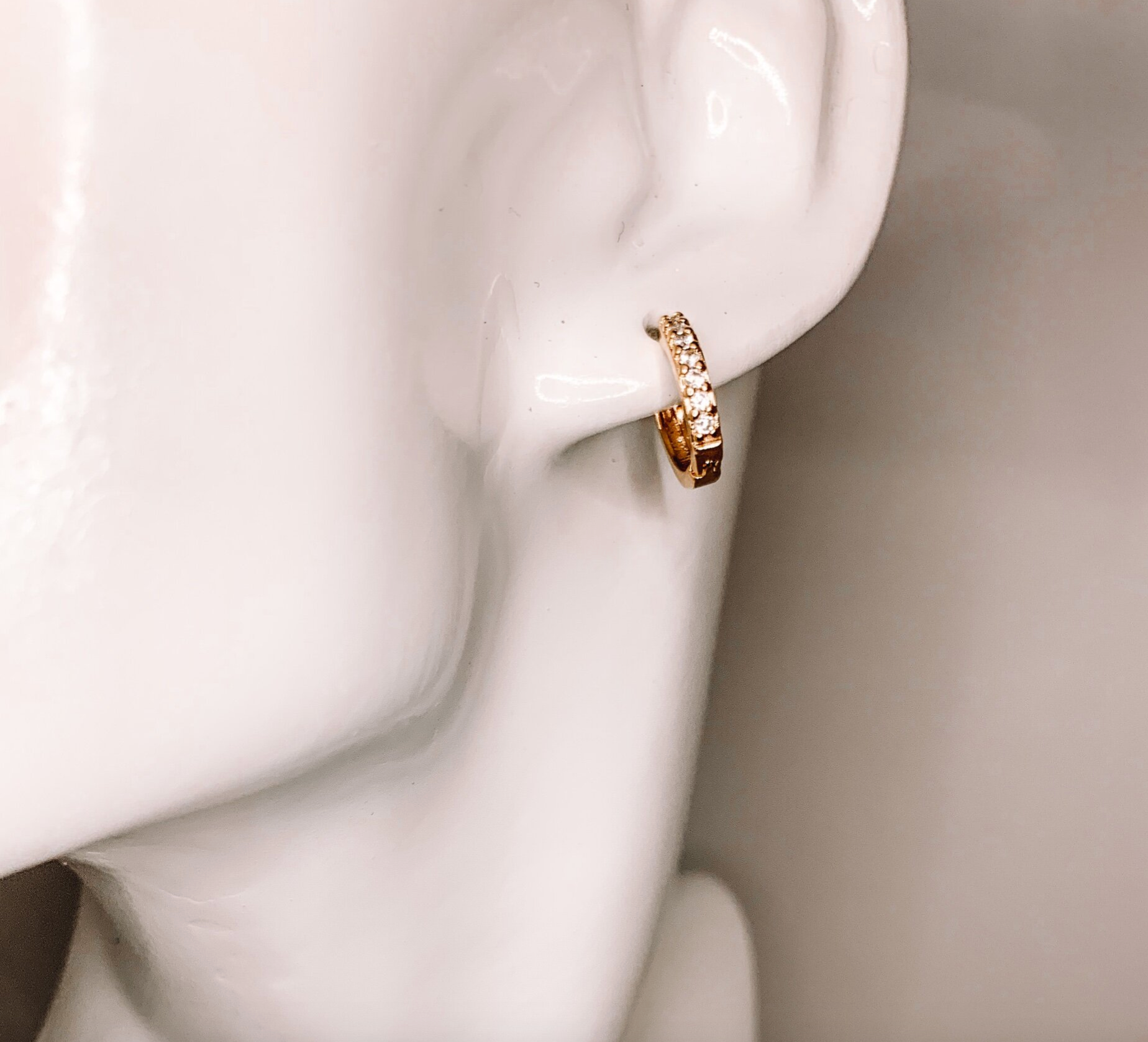 DRIP JEWELRY BY AK Earrings baby sparkle huggie