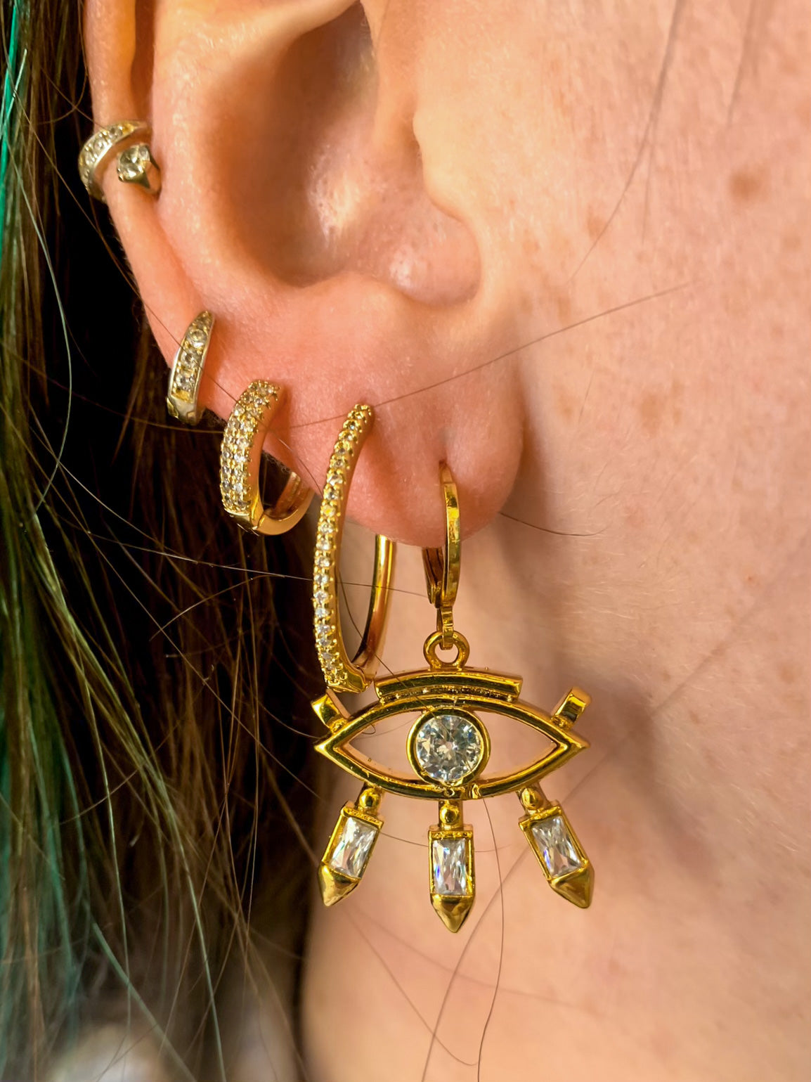 DRIP JEWELRY BY AK Earrings baby sparkle huggie