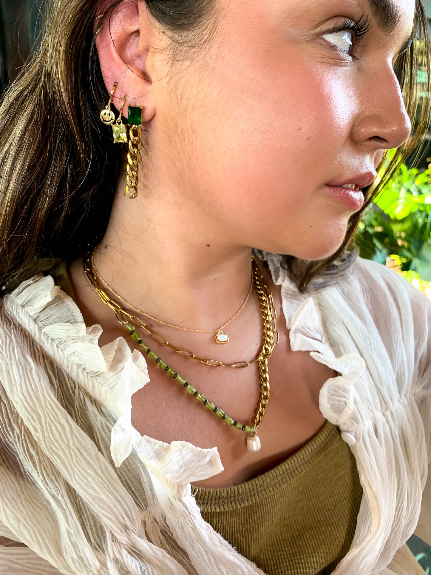 DRIP JEWELRY Earrings Peridot Lime rec drop earrings : more color options!