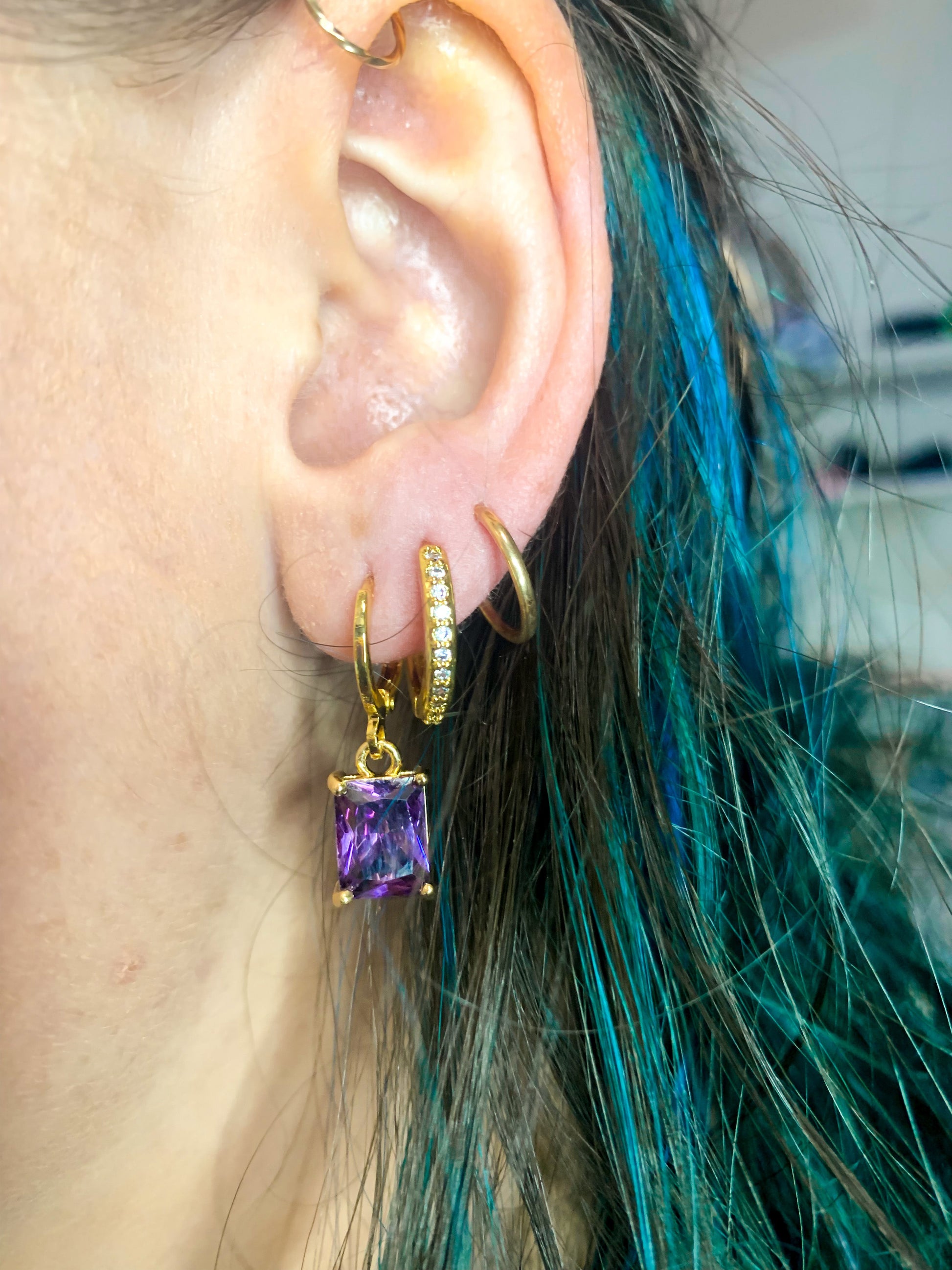 DRIP JEWELRY Earrings Purple rec drop earrings : more color options!