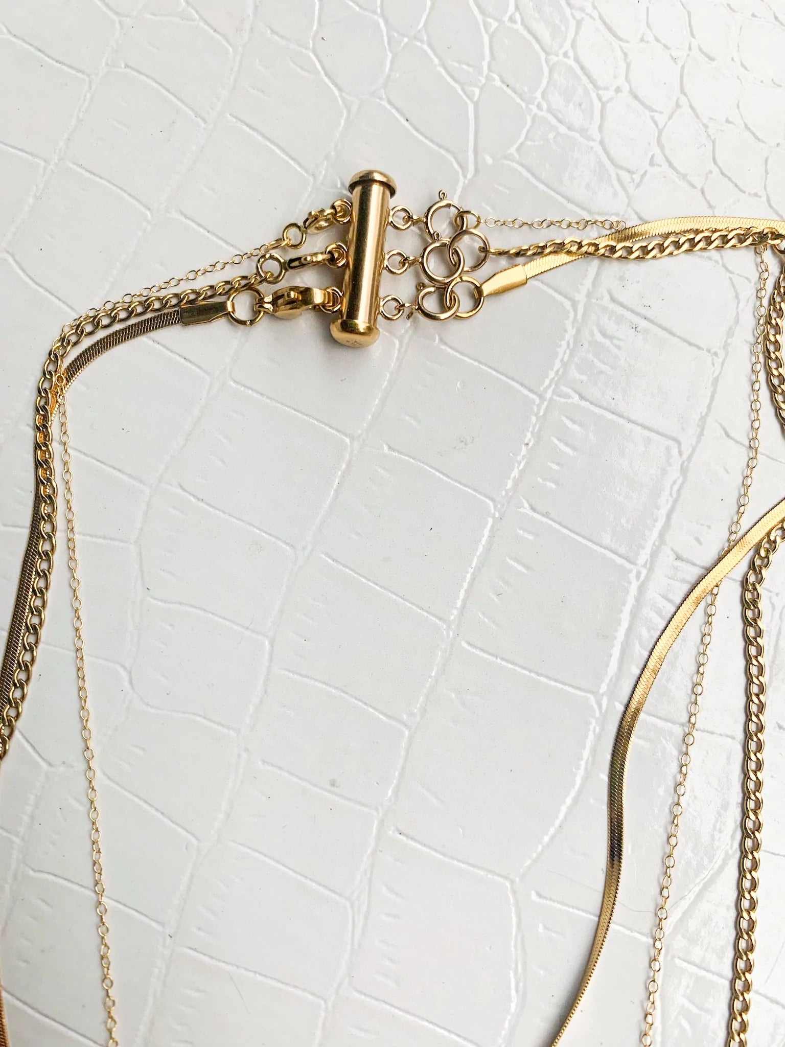 DRIP JEWELRY Gold-Filled Tube Layering Clasp