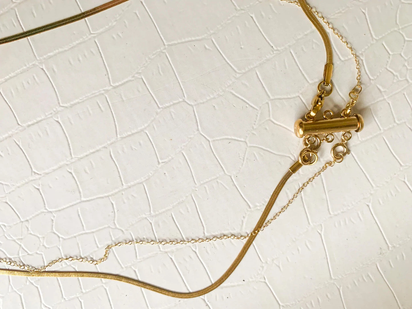 DRIP JEWELRY Gold-Filled Tube Layering Clasp