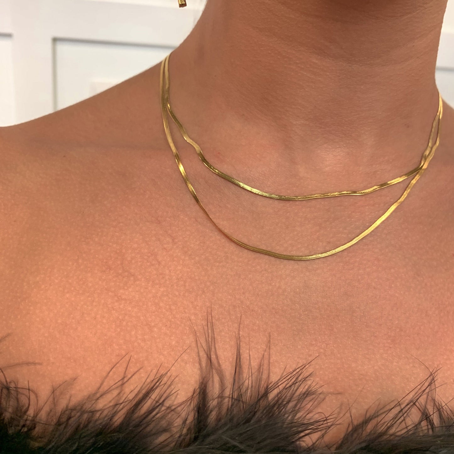 Drip Jewelry necklace Silky Smooth Herringbone (Single)