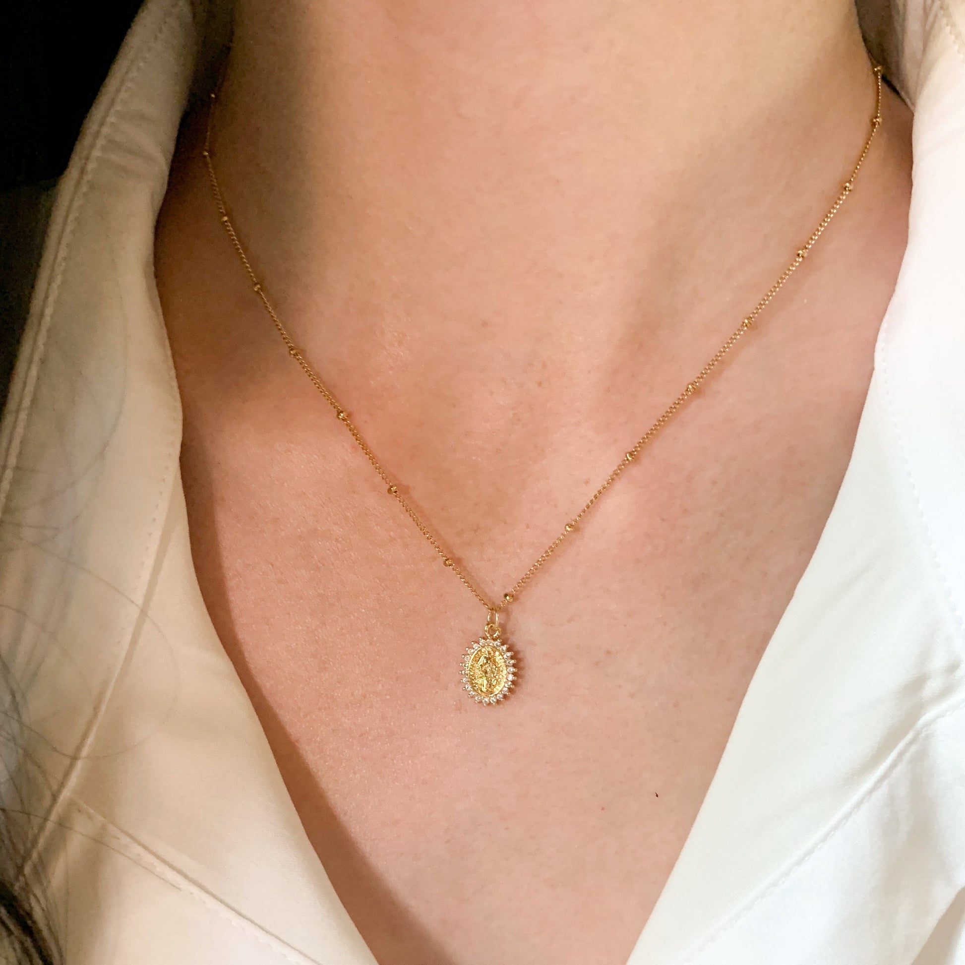 DRIP JEWELRY Necklaces Blessed Mother Necklace