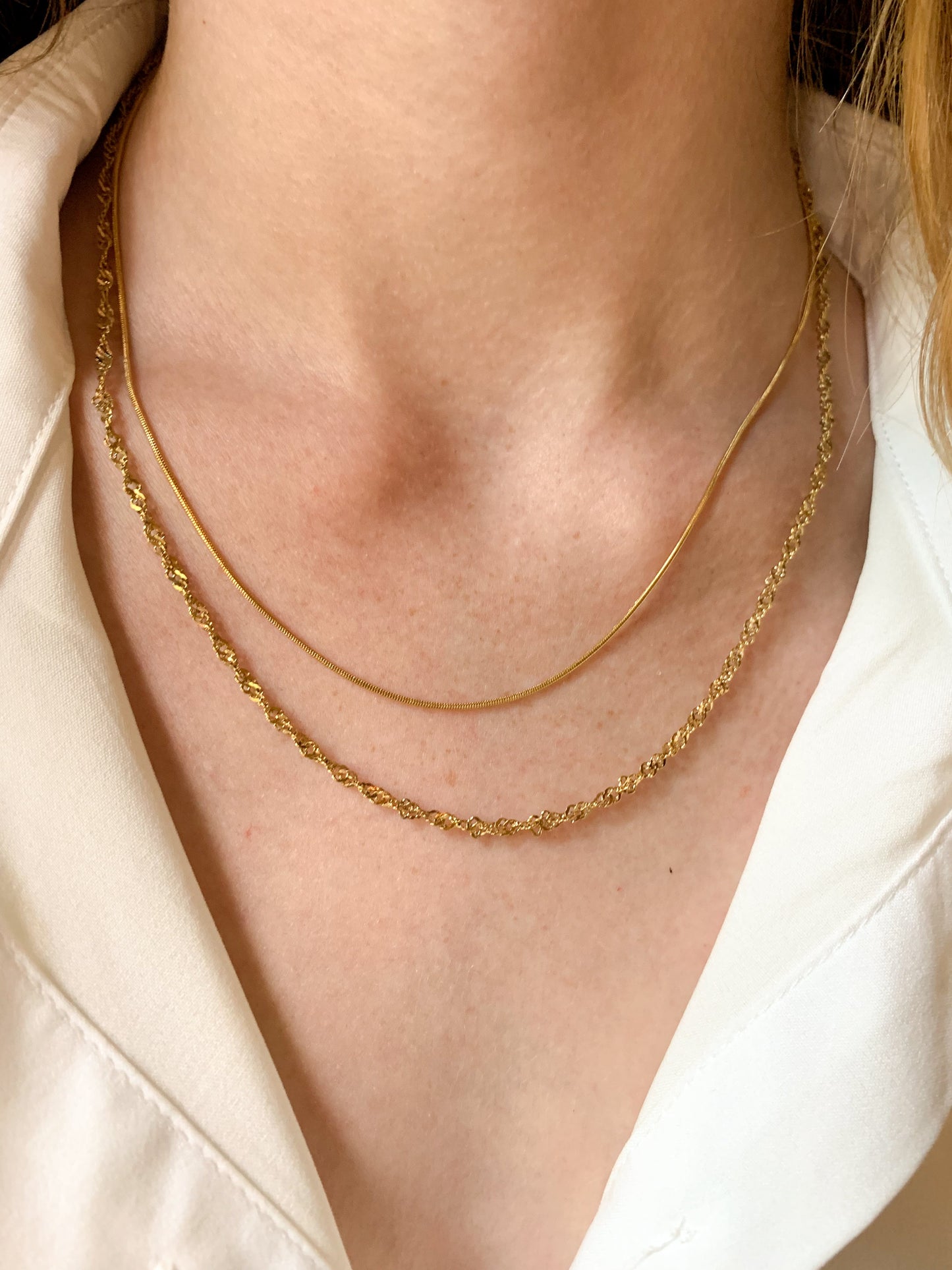 DRIP JEWELRY Necklaces Dainty Double 7.0