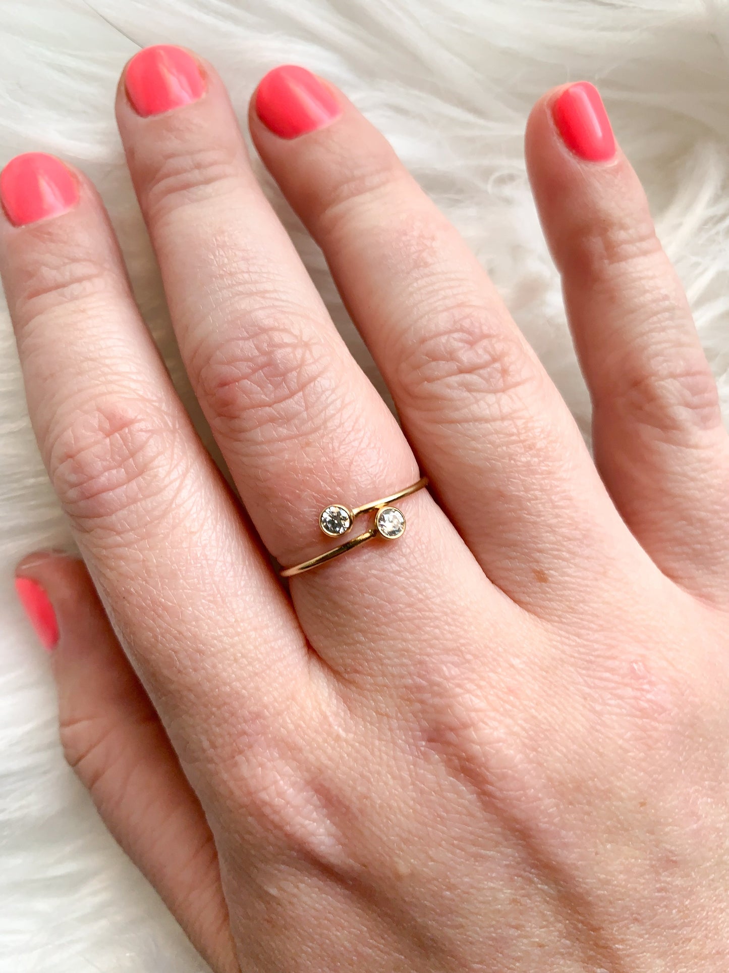 DRIP JEWELRY Rings 2 stone ring