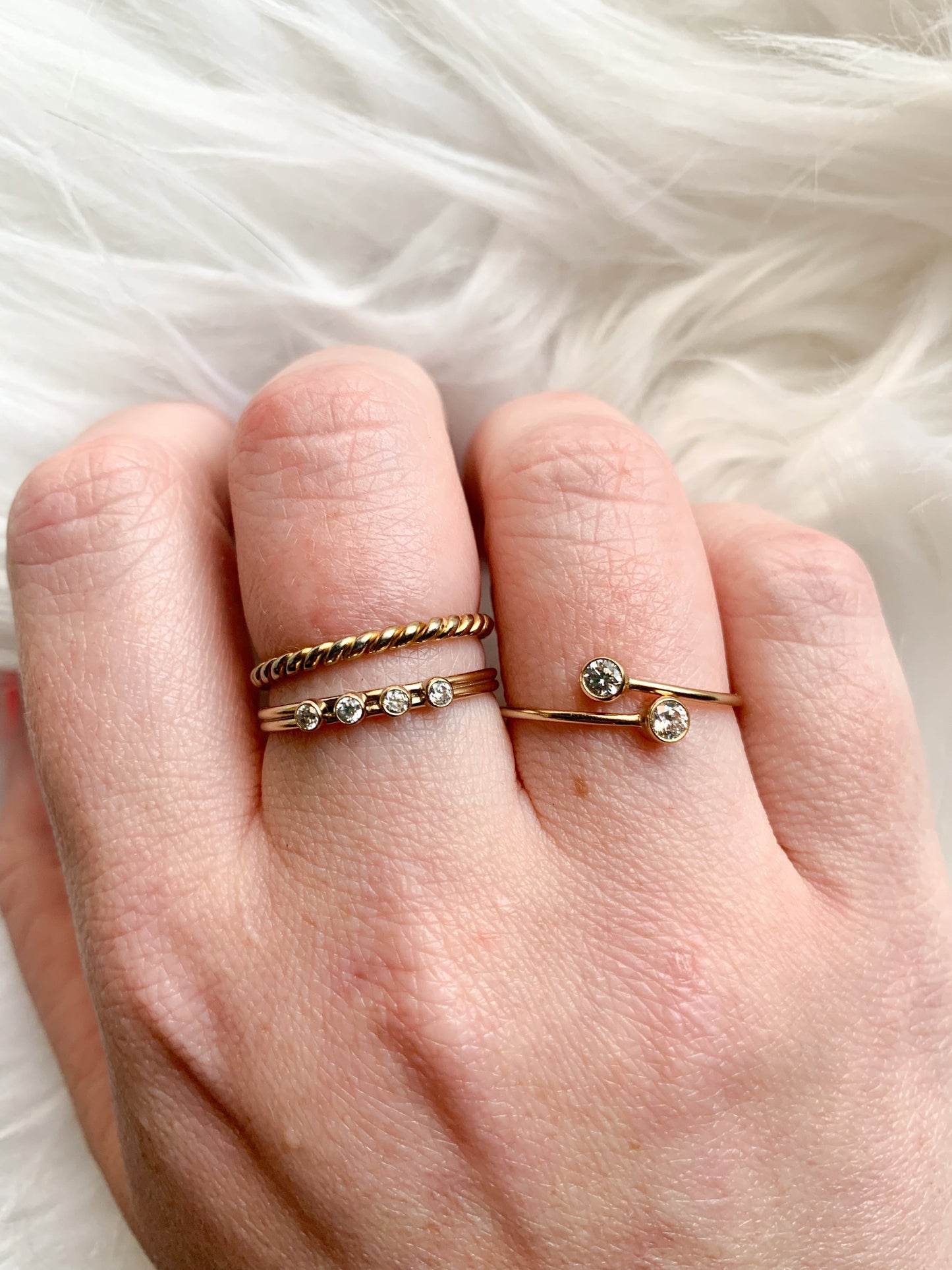 DRIP JEWELRY Rings 2 stone ring