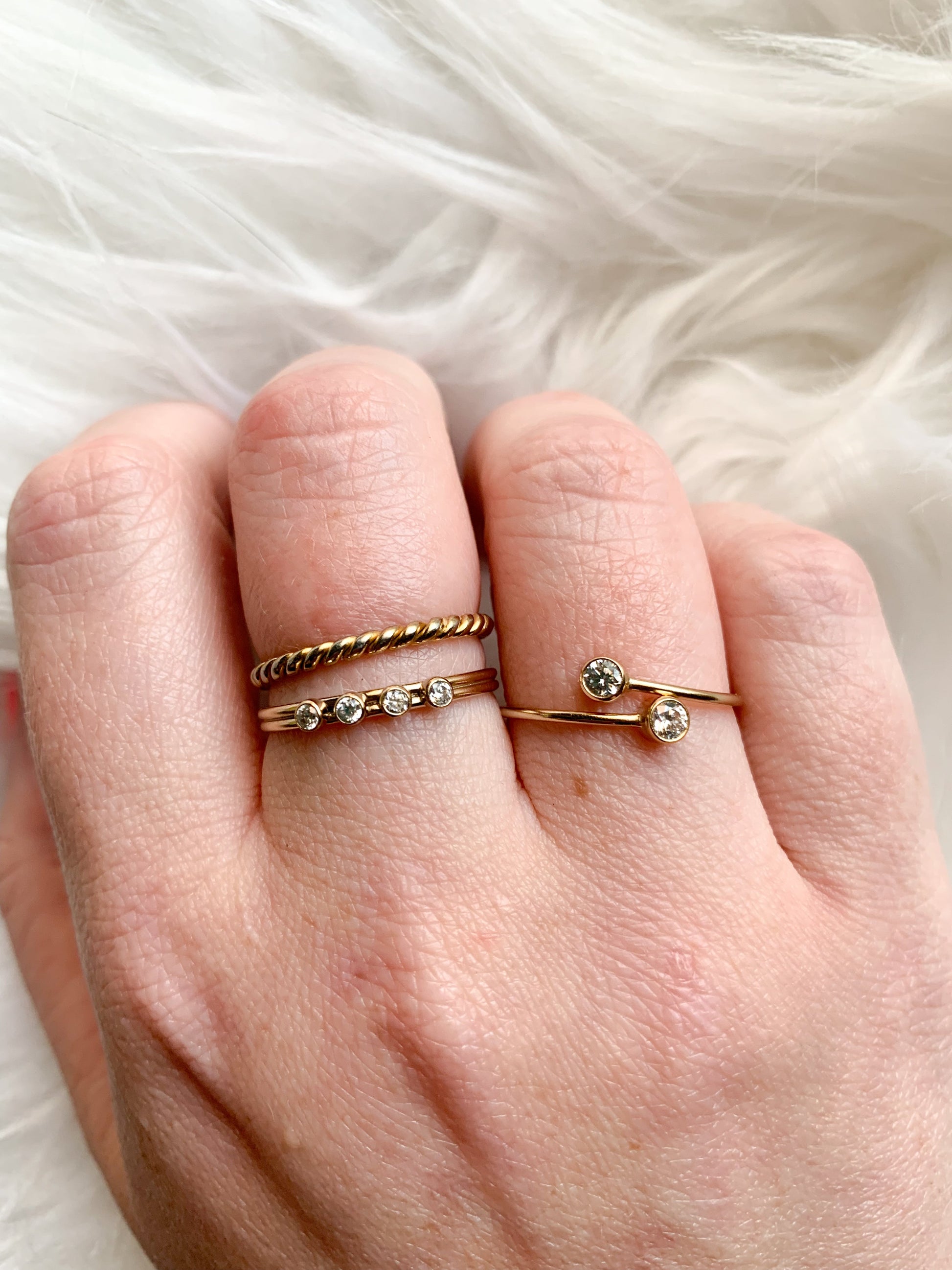 DRIP JEWELRY Rings 2 stone ring