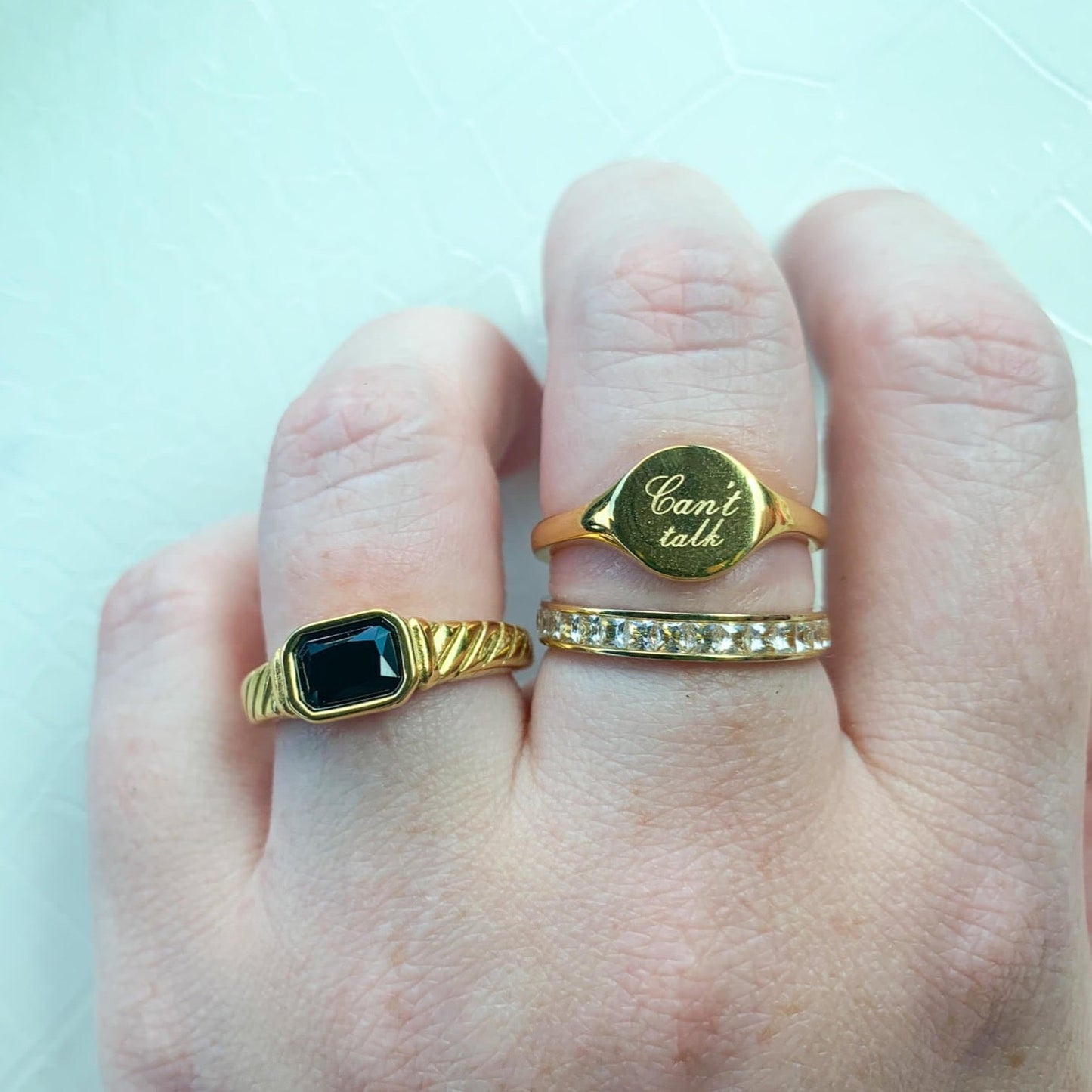 DRIP JEWELRY Stoned Rope Ring