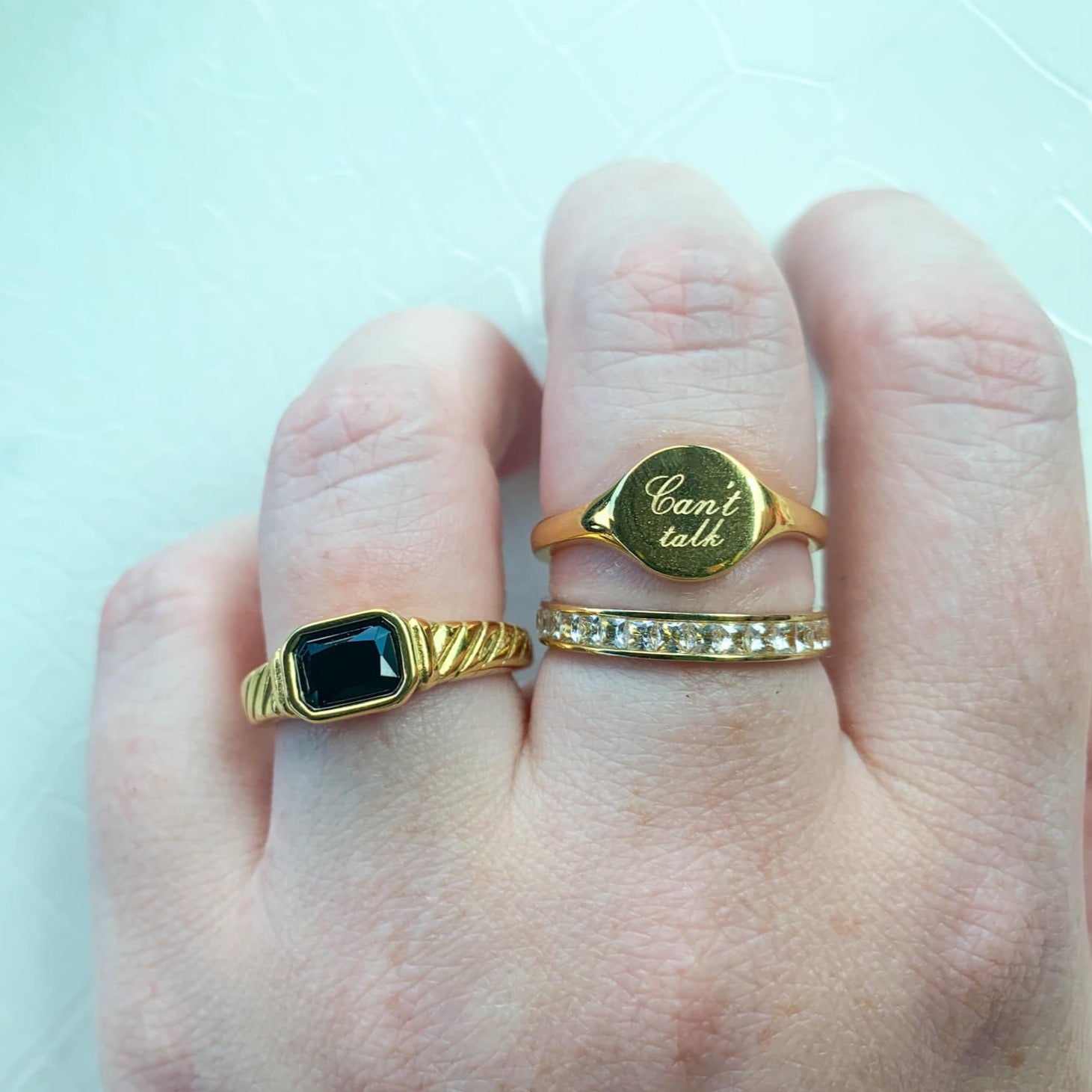 DRIP JEWELRY Stoned Rope Ring