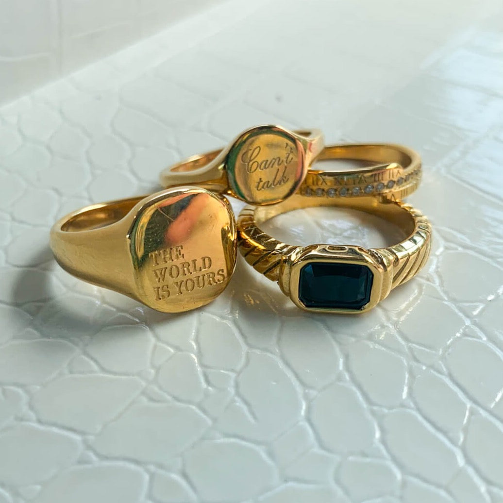 DRIP JEWELRY Stoned Rope Ring