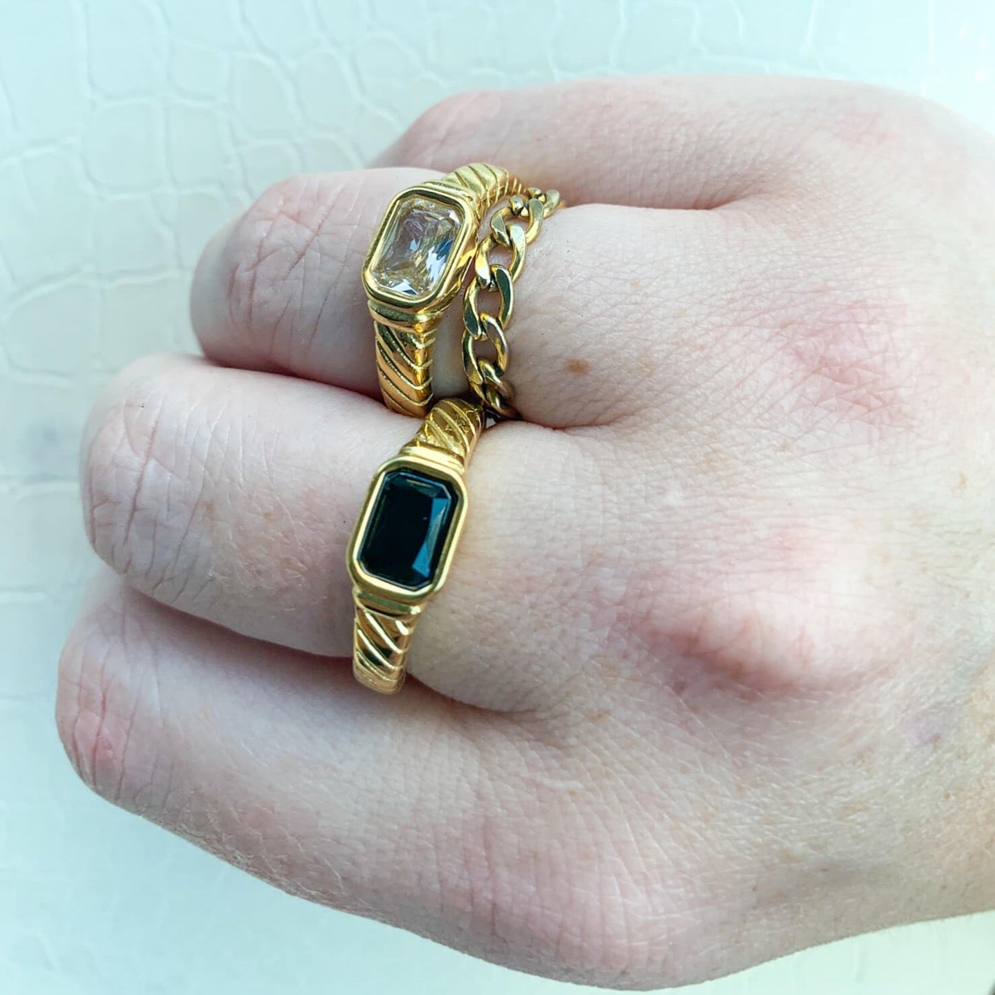 DRIP JEWELRY Stoned Rope Ring