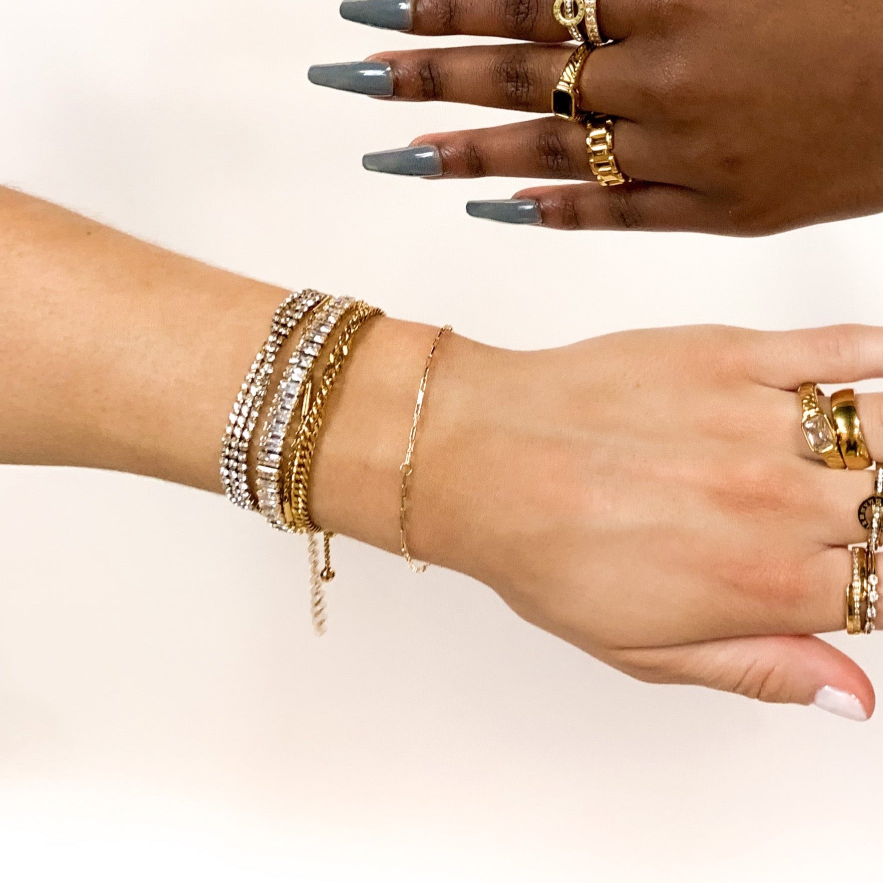 DRIP JEWELRY Tennis Baguette Bracelet (adjustable)